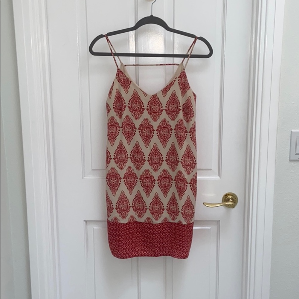 Red mini dress